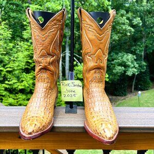 [SOLD] Falconhead Light Peanut Alligator Headcut Cowboy Boots in Men's Size 8D